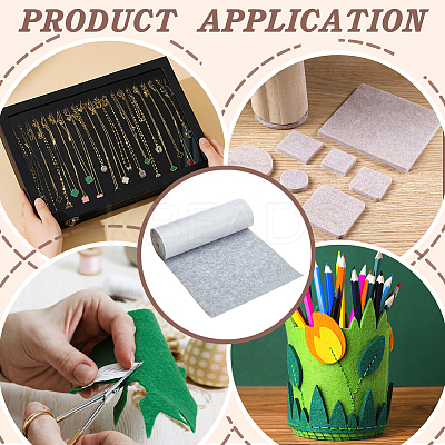 4M Polyester Felt Self-adhesive Fabric for DIY Sound Insulation DIY-WH0542-46B-1