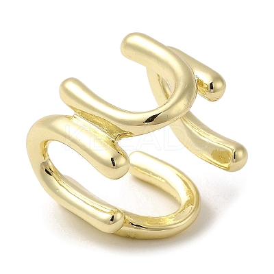 Brass Open Cuff Rings RJEW-Q778-10G-1