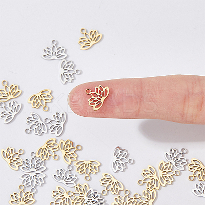 40Pcs 2 Colors 304 Stainless Steel Charms STAS-DC0014-34-1