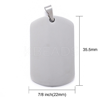 Anti-Tarnish 304 Stainless Steel Pendants STAS-I311-03A-P-1