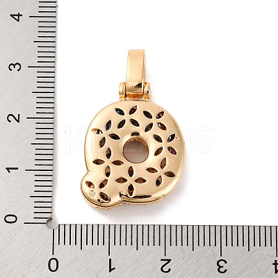 Brass Micro Pave Cubic Zirconia Pendants KK-C076-29Q-G02-1