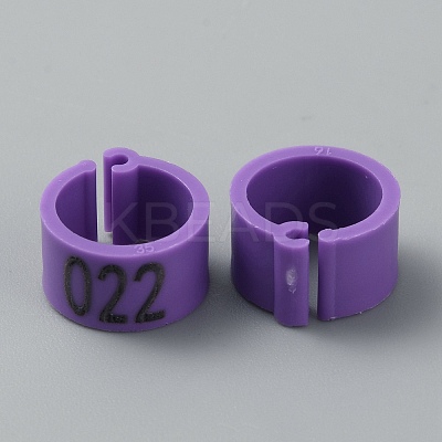 Plastic Poultry Leg Identification Bands AJEW-WH0415-99G-1