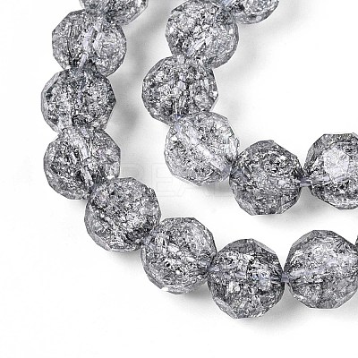 Transparent Crackle Glass Beads Strands X-GLAA-N053-8mm-02-1