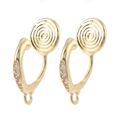Brass Clip-on Earring Findings KK-K371-27A-G-1