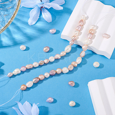 2 Strands Natural Cultured Freshwater Pearl Beads Strands PEAR-TA0001-31-1
