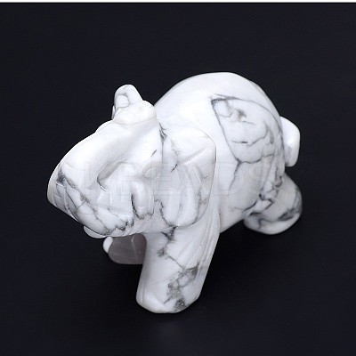 Howlite 3D Elephant Home Display Decorations G-A137-B01-03-1