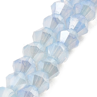 Imitation Jade Glass Beads Strands GLAA-P058-02A-07-1
