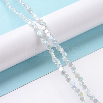Transparent Electroplate Glass Beads Strands GLAA-E036-06A-1