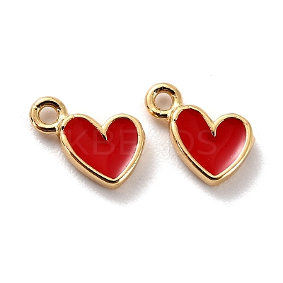 Brass Enamel Pendants KK-P207-005G-RS-1
