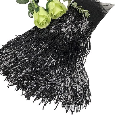 10 Yard Polyester Tassel Ribbon OCOR-WH0080-90E-1-1