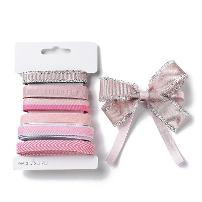18 Yards 6 Styles Polyester Ribbon SRIB-Q022-D05-1