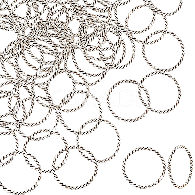 50Pcs Tibetan Style Alloy Linking Rings FIND-UN0002-01AS-1