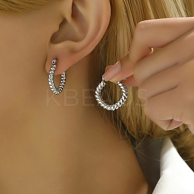 Non-Tarnish 304 Stainless Steel Hoop Earrings YY3113-1-1