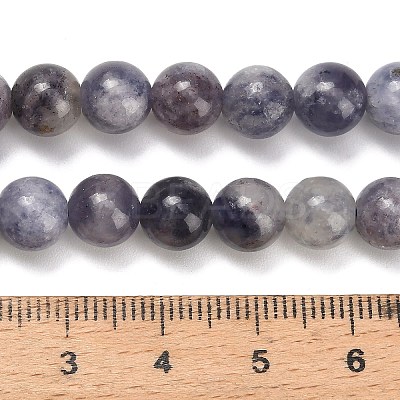Natural Iolite Beads Strands X-G-G300-A04-8mm-1
