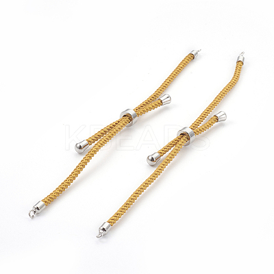 Adjustable Nylon Cord Slider Bracelet Making MAK-F026-A07-P-1