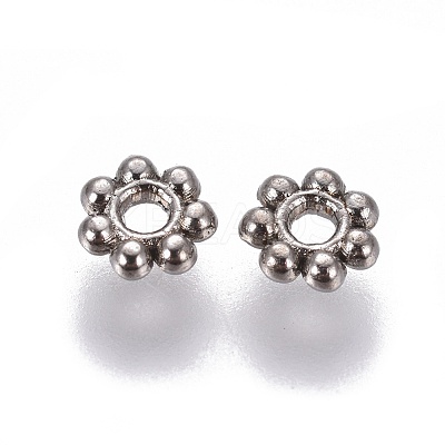 Tibetan Style Alloy Beads TIBEB-S039-018B-NR-1
