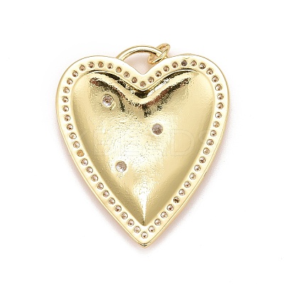 Brass Micro Pave Cubic Zirconia Pendants KK-A161-04G-1
