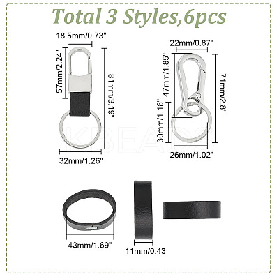 Belt Ring Keeper Keychain Making Kit DIY-GO0001-76-1