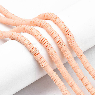 Handmade Polymer Clay Beads Strands CLAY-R089-6mm-033-1
