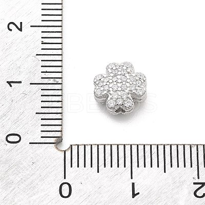925 Sterling Silver Micro Pave Clear Cubic Zirconia Beads STER-A034-03P-1