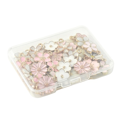 40Pcs 10 Styles Alloy Enamel Pendants ENAM-FS0004-04A-1
