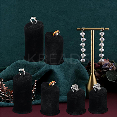 6Pcs 3 Sizes Velvet Ring Displays RDIS-FG0001-31-1