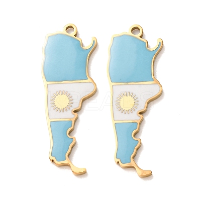 304 Stainless Steel & Enamel Pendants SA-CBA6ECE-01A-G-1