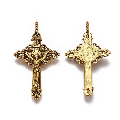 Tibetan Style Alloy Pendants PALLOY-J050-01AG-RS-1
