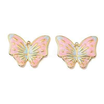 304 Stainless Steel Enamel Pendants STAS-G358-03G-01-1