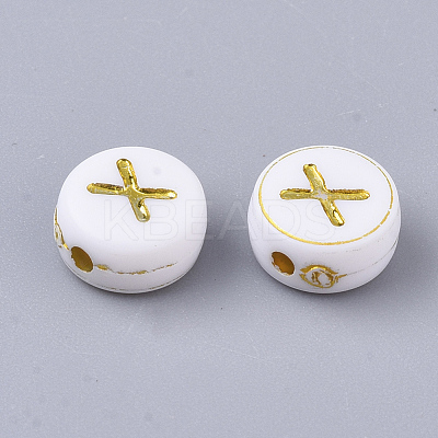 Plating Acrylic Beads X-PACR-R242-01X-1