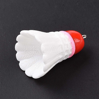 Sport Ball Theme Opaque Resin Pendants RESI-F039-01C-1