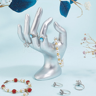 Resin Mannequin Hand Jewelry Display Holder Stands RDIS-WH0009-015A-1