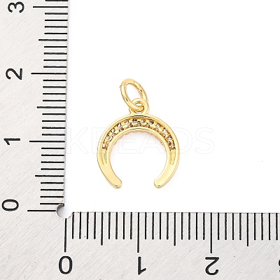Brass Micro Pave Cubic Zirconia Pendants KK-D325-44G-1