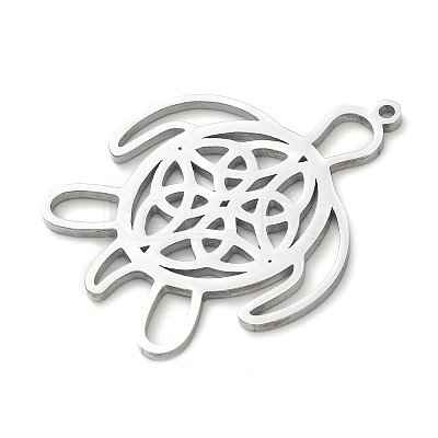 Hollow 304 Stainless Steel Pendants LS-STAS-D202-02P-1