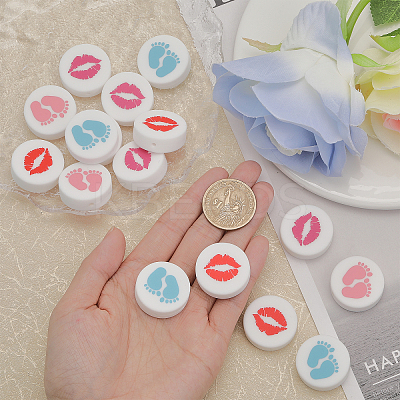 16Pcs 4 Style Food Grade Eco-Friendly Silicone Beads SIL-CA0002-08-1
