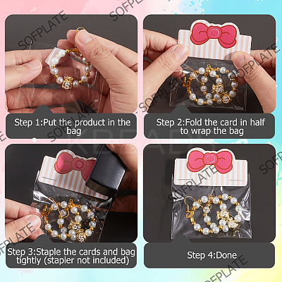 150Pcs 3 Styles Cardboard Paper Folding Printed Paper Card Header CDIS-SP0001-29-1