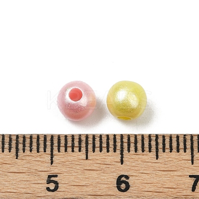 Opaque Acrylic Imitation Pearl Beads OACR-B031-55-6mm-1