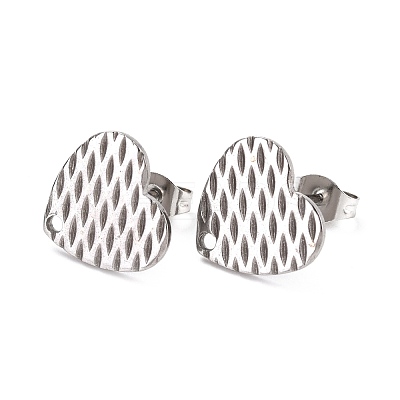 Non-Tarnish 304 Stainless Steel Stud Earring Findings STAS-I183-04B-P-1