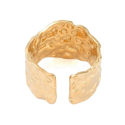 304 Stainless Steel Textured Open Cuff Rings LS-RJEW-C095-08C-G-1