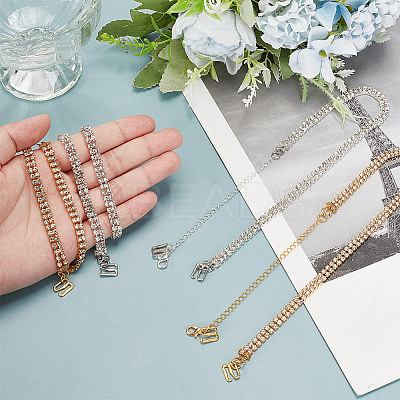 Brass Rhinestone Non-slip Bra Straps FIND-GO00010-1