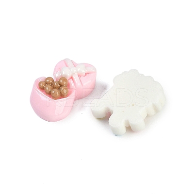 Love Theme Resin Cabochons RESI-H166-22-1