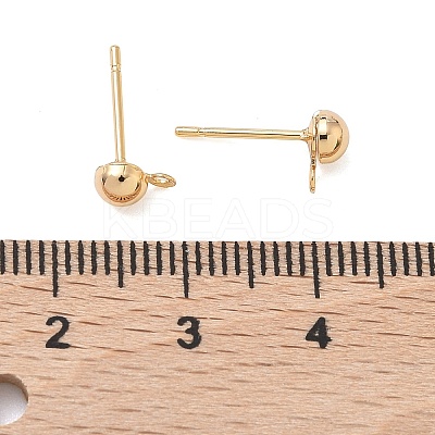 SHEGRACE Brass Stud Earring Findings XGR0023G-34G-1