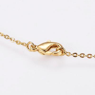 Brass Micro Pave Cubic Zirconia Pendant Necklaces NJEW-E111-17G-1