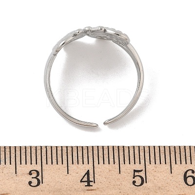 304 Stainless Steel Open Cuff Rings for Women RJEW-A079-02A-P-1