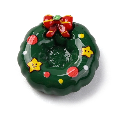 Colorful Christmas Theme Resin Cabochons RESI-R451-01E-1