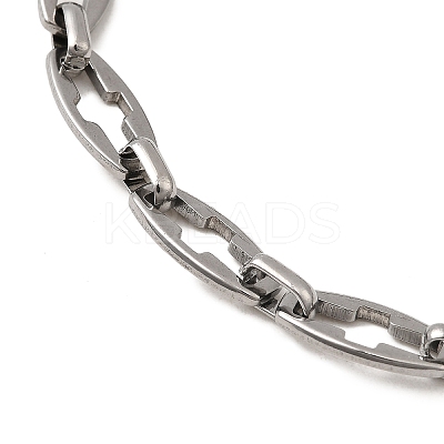 304 Stainless Steel Hollow Cross-Linked Chain Bracelets for Men BJEW-JB12294-02-1