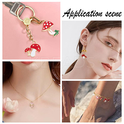 64Pcs 16 Styles Autumn Theme Alloy Enamel Charms ENAM-HY0003-08-1