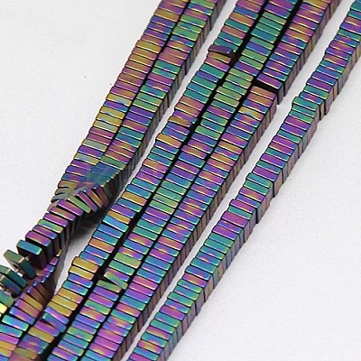 Electroplate Non-magnetic Synthetic Hematite Heishi Beads Strands G-J171B-4x4mm-M-1
