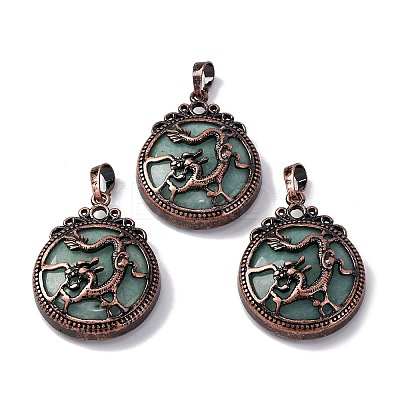 Natural Green Aventurine Pendants G-A241-02R-09-1