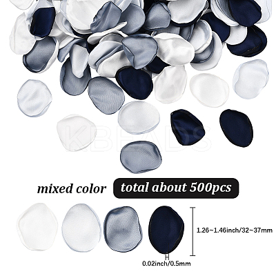 Polyester Artificial Rose Flower Petals AJEW-WH20067-107K-1